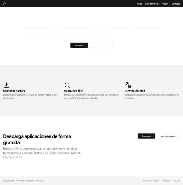 Thumbnail for prompt: crea una pagina con el mismo diseño que espacioapk.com