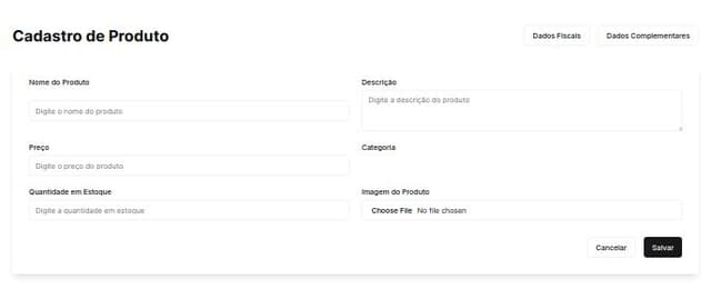 Thumbnail for prompt: Tem como adicionar mais duas telas (dados ficais e dados complementares)
