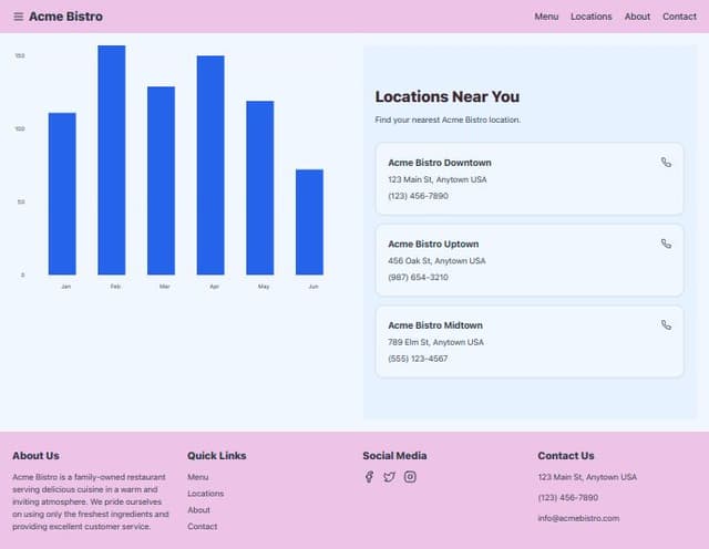 Thumbnail for prompt: make the scrollable list on the right and the static map on the left.