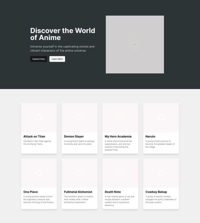 Thumbnail for prompt: HiAnime UI design