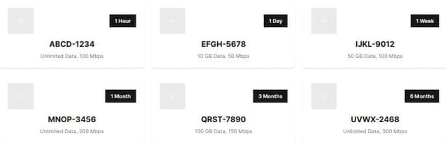 Thumbnail for prompt: Make several Mikrotik hotspot voucher templates