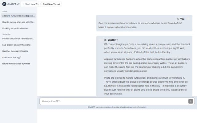 Thumbnail for prompt: can you please add an icon to the start new thread button and make its width smaller