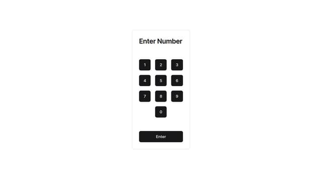 Thumbnail for prompt: Create a numpad where a user can enter any number they want and press enter.