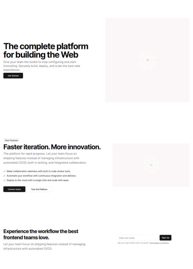 Thumbnail for prompt: generate a landing page using shacn ui