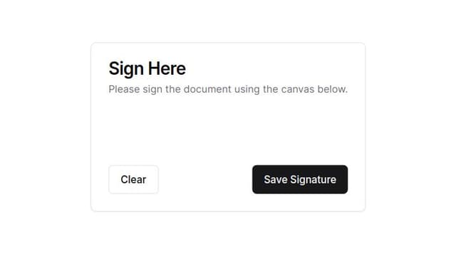 Thumbnail for prompt: generate signature field with react-signature-canvas