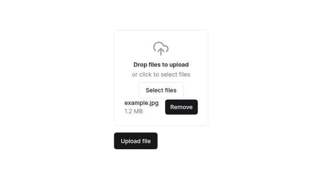 Thumbnail for prompt: Upload file with dropzone
