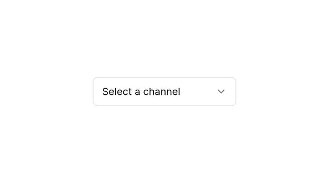 Thumbnail for prompt: generate a dropdown selector to switch telegram channels