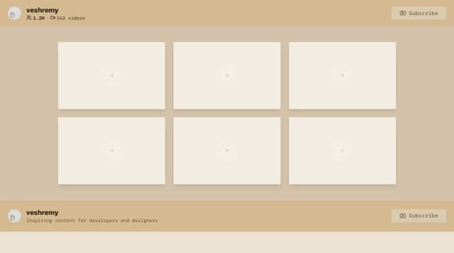 Thumbnail for prompt: Make the videos smaller, add more prominance on the live sub counter, have an iframe for veshremy.com