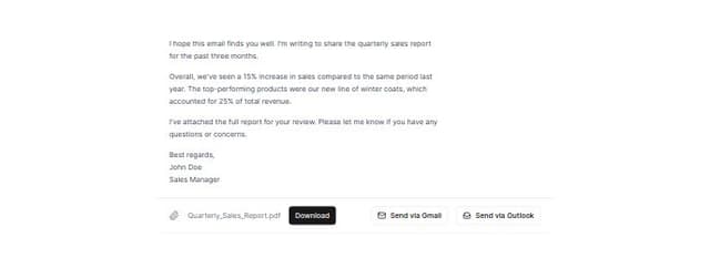 Thumbnail for prompt: add send buttons for gmail and outlook providers