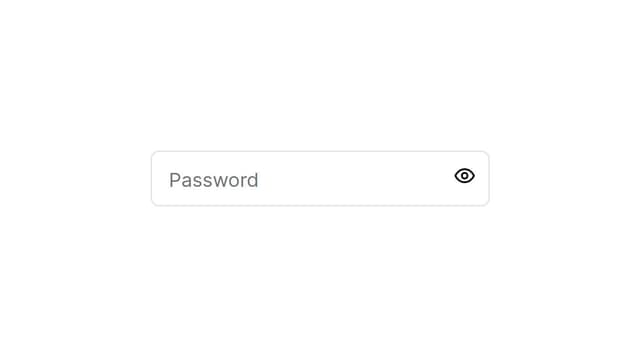 Thumbnail for prompt: password input with eye icon to toggle visibility