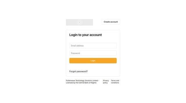 Thumbnail for prompt: https://app.flutterwave.com/login Login Page in horizontal with a funny font