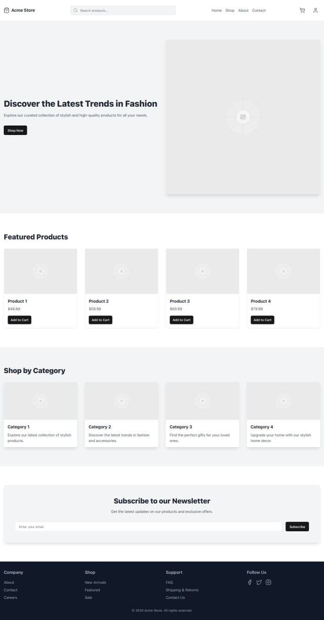 Thumbnail for prompt: make smiliar website  like https://m.hankookilbo.com/  but with e commerce website theme