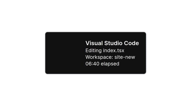 Thumbnail for prompt: Discord Rich presence style card with dark background (#111111) and gray border with rounded corners