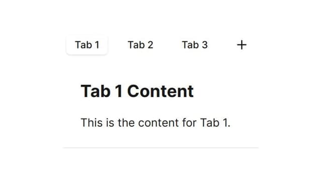 Thumbnail for prompt: tabs with button add tab