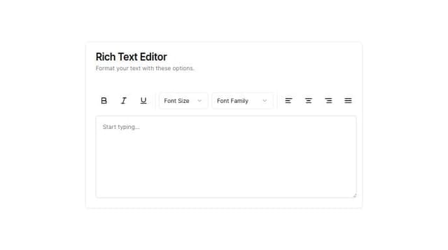 Thumbnail for prompt: textarea with rich text editor