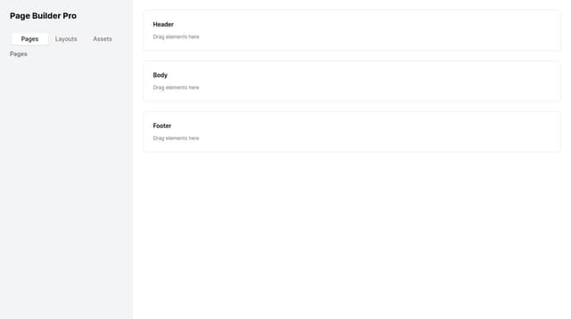 Thumbnail for prompt: add a tab component on the top of the sidebar for pages, layouts and assets.