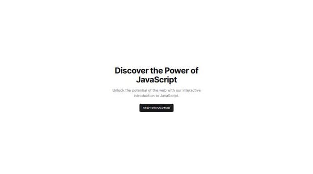 Thumbnail for prompt: a minimalist message for intro js