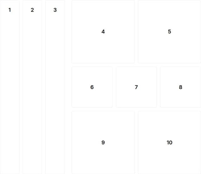 Thumbnail for prompt: Using shadcn-ui and react only (without nextjs) and create a page with cards only. The page is like with 2 columns. The 2nd column is double in size of the 1st column.
The 1st colun should have 3 cards.
Inside the 2nd column there should be 3 rows:
1st row: 2 cards
2nd row: 3 cards
3rd row: 2 cards

If seen in smaller screens, the cards of the 1st column should appear first and then the cards of the 2nd column should appear