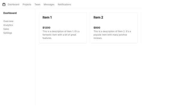 Thumbnail for prompt: Lets remove the image from the card and add a modern style with some summary text, such as item price and item description