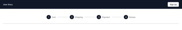 Thumbnail for prompt: add a header on top. on the left side is the user story title as "User Story" then on the right side is the login or sign up button. I want the design to be modern