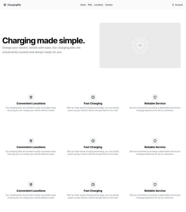 Thumbnail for prompt: a charging pile client main page