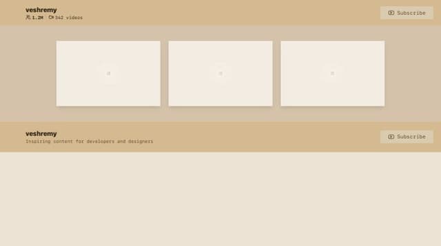 Thumbnail for prompt: Only show 3 most recent videos - use live iframe for veshremy.com 