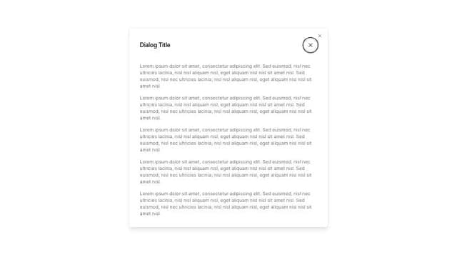 Thumbnail for prompt: Create a dialog with a scrollable content area.