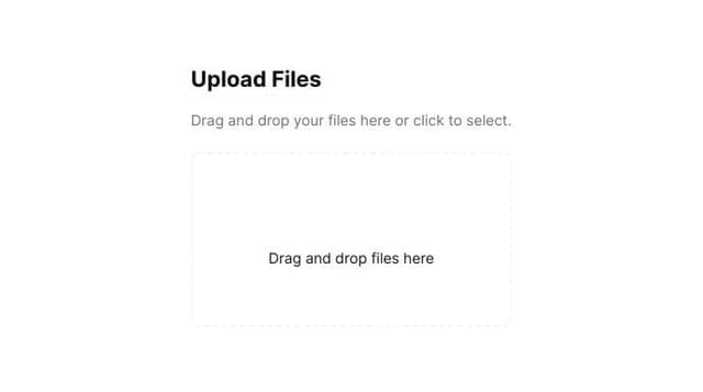 Thumbnail for prompt: create a file upload drop zone