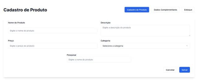 Thumbnail for prompt: Quero trocar os dados ficais pelo estoque e deixar dados ficais como cadastro de produto 