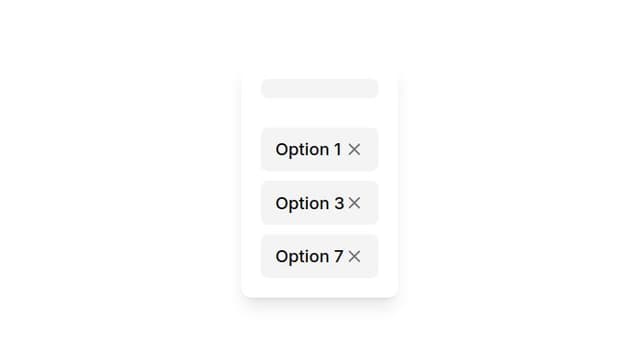 Thumbnail for prompt: shadcn combobox with a search on top and a list of selected element