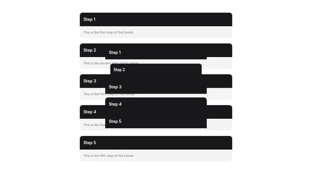 Thumbnail for prompt: a perspective funnel with 5 steps