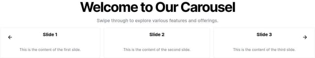 Thumbnail for prompt: A landing page hero carousel slider section with a heading, leading text
