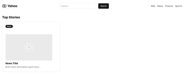 Thumbnail for prompt: build a yahoo homepage