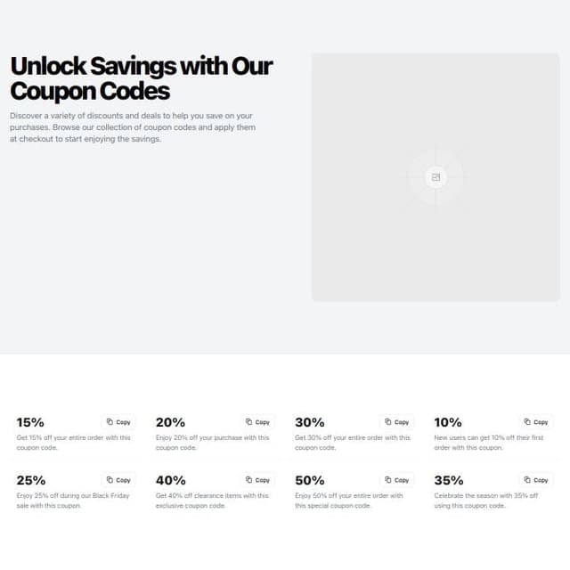 Thumbnail for prompt: coupon code page 