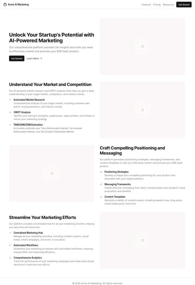 Thumbnail for prompt: ### 

**LaunchLens** is an AI-driven product marketing tool designed specifically for early-stage B2B SaaS startups. The tool functions as a virtual product marketing team, providing startups with the insights, strategies, and content needed to effectively position and market their products. The end functionality of LaunchLens encompasses several key areas:

### **1. AI Market Research**

- **Automated Market Analysis:** LaunchLens will automatically gather and analyze market data relevant to the user's industry and product. It will identify market trends, customer needs, and potential market gaps.

- **SWOT Analysis:** The tool will provide a comprehensive SWOT (Strengths, Weaknesses, Opportunities, Threats) analysis based on the market data, helping startups understand their competitive landscape.
- **TAM/SAM/SOM Estimation:** The tool will estimate the Total Addressable Market (TAM), Serviceable Available Market (SAM), and Serviceable Obtainable Market (SOM) for the user’s product, 
