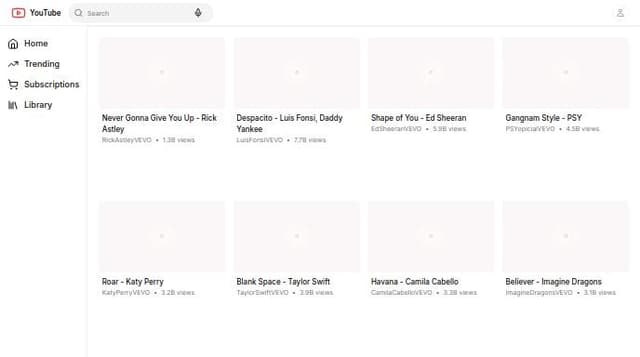 Thumbnail for prompt: Youtube Clone