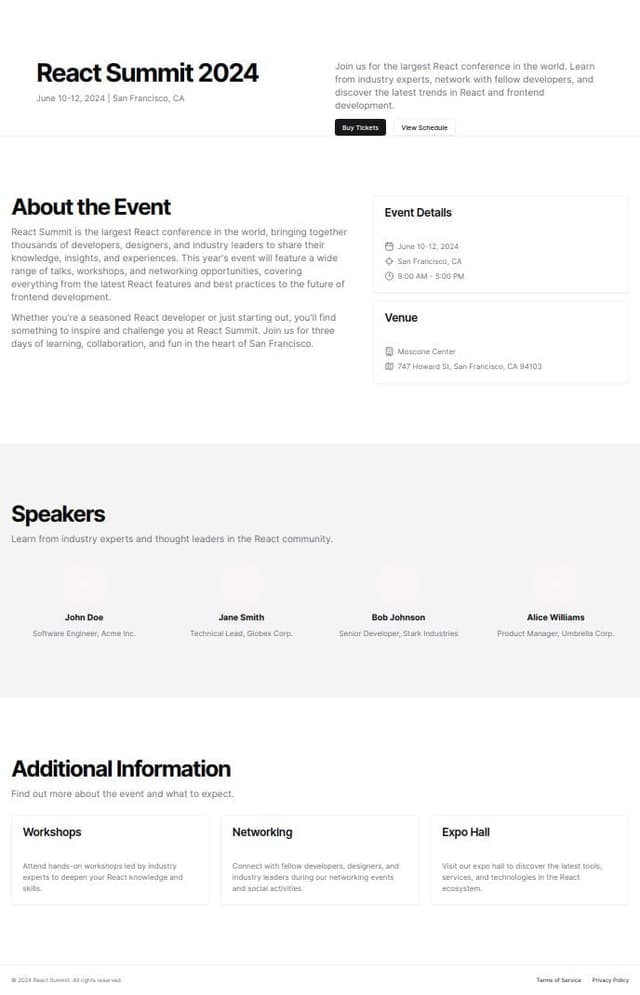 Thumbnail for prompt: give me an events details page 
