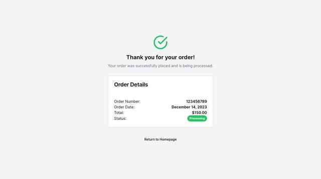 Thumbnail for prompt: order success page