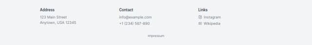 Thumbnail for prompt: Add Impressum and make it smaller
