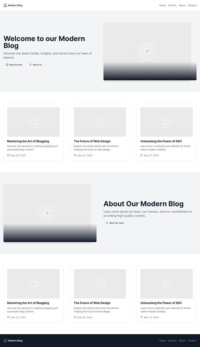 Thumbnail for prompt: A modern blog