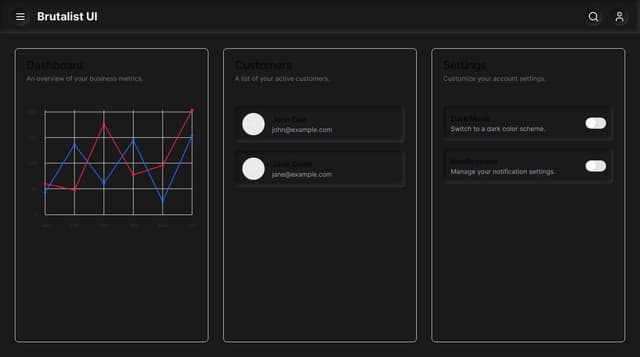 Thumbnail for prompt: dark mode, brutalist neumorphism