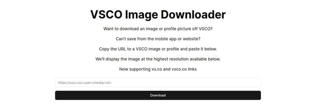 Thumbnail for prompt: VSCO PROFILE PICTURE DOWNLOADER INPUT URL AND DOWNLOAD BUTTON
