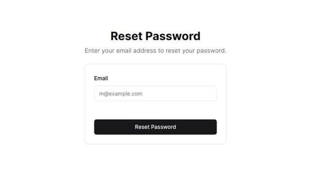 design page that will show after user clicks this password reset button ...
