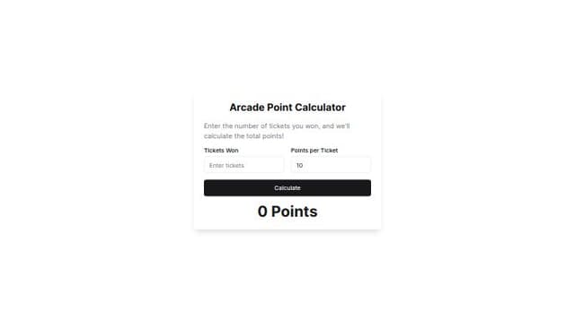 Thumbnail for prompt: create working project of arcade point calculator
