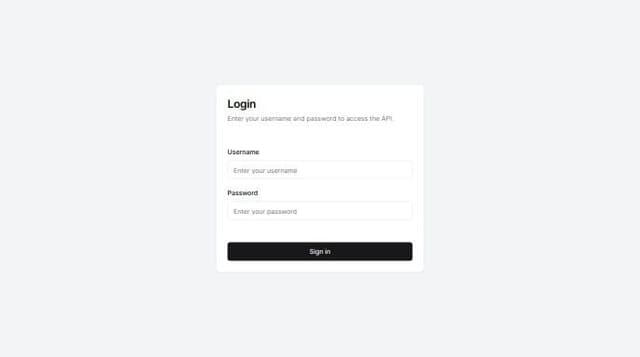 Thumbnail for prompt: Create a login screen for an API on localhost:8000 with endpoints for /login taking username and password, /protected only available if logged in, and /logout for logging out