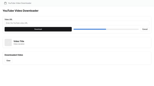 Thumbnail for prompt: design a youtube video downloader ui