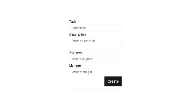 Thumbnail for prompt: add input fields for task assignee and task manager 