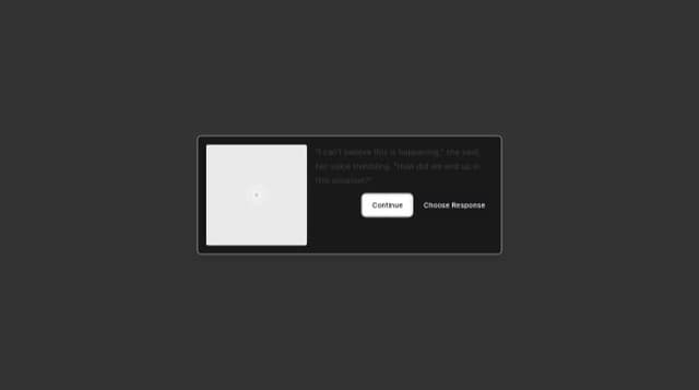 Thumbnail for prompt: a dialog box for a visual novel