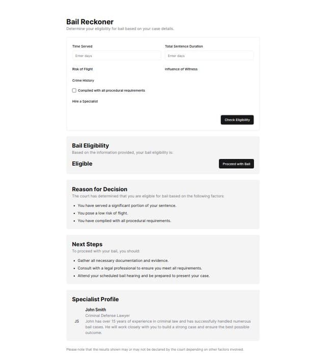 Thumbnail for prompt: add a new option to hire a specalist to handle the case and display a small profile of them