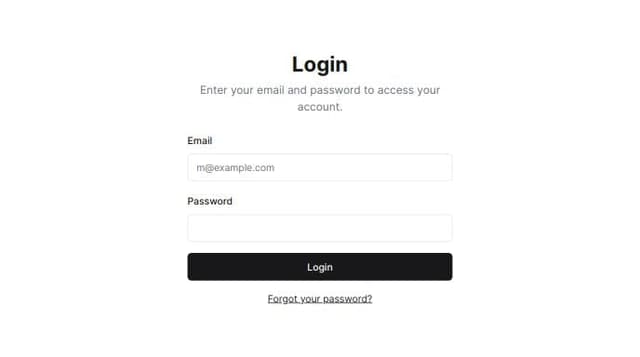 Thumbnail for prompt: create an auth page with email and password using shadcn components